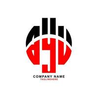 kreativ byu brev logotyp design med vit bakgrund vektor
