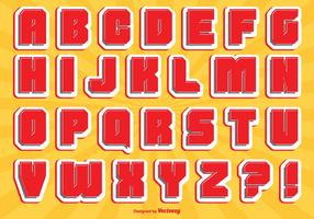 Comic-Stil Alphabet Set vektor