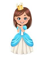 süße kleine Prinzessin in wunderschönem Kleid