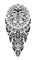 Tattoo-Skizze im Maori-Stil für Bein oder Schulter. vektor