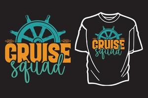 Kreuzfahrt-T-Shirt-Design Retro-Vintage-Typografie und Beschriftungskunst-Illustrationsgrafik vektor