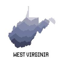 Illustrationsvektor des Westvirginia-Berges, perfekt für Druck usw vektor