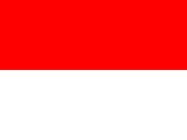 Indonesien Flagge flach vektor