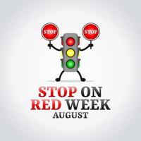 Vektorgrafik von Stop auf der roten Woche gut für Stop auf der Feier der roten Woche. flaches Design. flyer design.flache illustration. vektor
