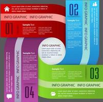 färgglad 4-stegs infografik vektor