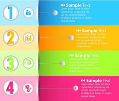 färgglad 4-stegs infografik vektor
