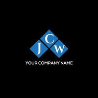 jcw-Buchstaben-Logo-Design auf schwarzem Hintergrund. jcw kreative Initialen schreiben Logo-Konzept. jcw Briefgestaltung. vektor