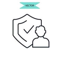 Integritätssymbole symbolen Vektorelemente für das Infografik-Web vektor