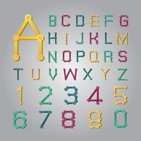 bunter alphabet-schriftsatz vektor