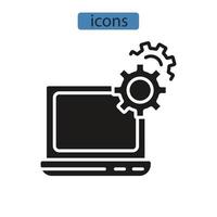 Produktivitätssymbole symbolen Vektorelemente für das Infografik-Web vektor