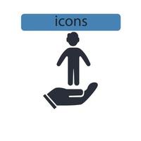 Kundensymbole symbolen Vektorelemente für das Infografik-Web vektor