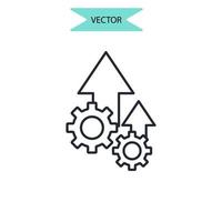 Optimismus-Symbole symbolen Vektorelemente für das Infografik-Web vektor