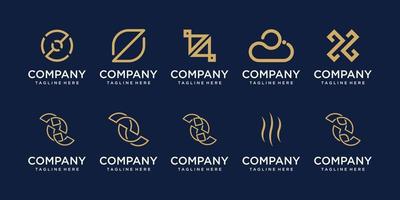 uppsättning samling första bokstaven z logotyp formgivningsmall. ikoner för företag inom mode, sport, fordon, digital teknik. vektor