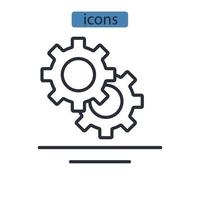 Leistungssymbole Symbolvektorelemente für Infografik-Web vektor