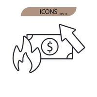 inflation ikoner symbol vektorelement för infographic webben vektor