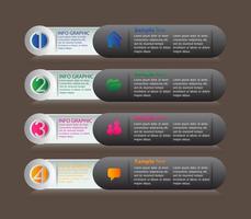 färgglad 4-stegs infografik vektor