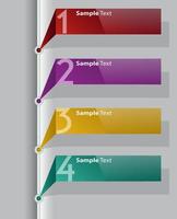 färgglad 4-stegs infografik vektor