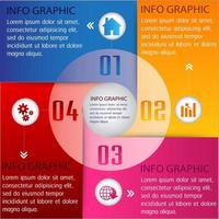 färgglad 4-stegs infografik vektor