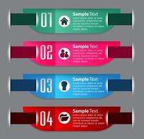 färgglad 4-stegs infografik vektor