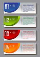 färgglad 4-stegs infografik vektor