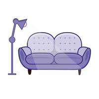 bequeme moderne Sofamöbel für Wohnzimmer vektor