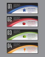 färgglad 4-stegs infografik vektor