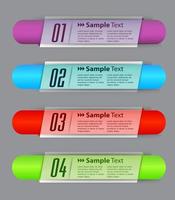 färgglad 4-stegs infografik vektor