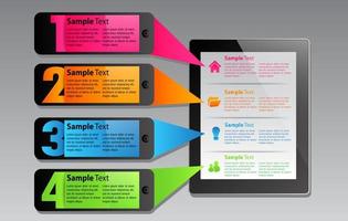 bunte 4-Stufen-Infografik vektor