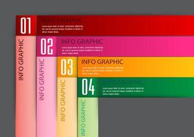 färgglad 4-stegs infografik vektor