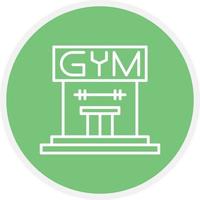 gym linje cirkel vektor