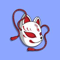 japanische Kitsune-Maske, Vektorillustration eps.10 vektor