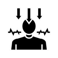 Neurose psychologische Krankheit Glyphen-Symbol-Vektor-Illustration vektor