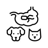 Salmonellose Hund und Katze Symbol Leitung Vektor Illustration