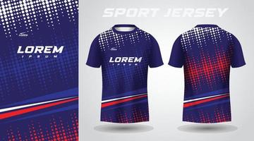 blaues T-Shirt Sport-Jersey-Design vektor