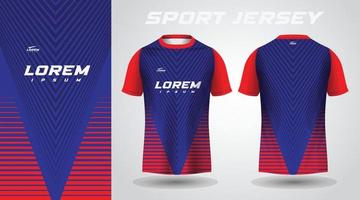 blau-rotes Sporttrikot-Design vektor