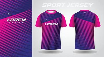 blaues rosa Hemdsport-Jersey-Design vektor