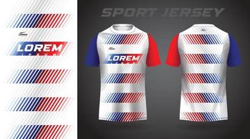 rot-blaues Hemd-Sport-Jersey-Design vektor