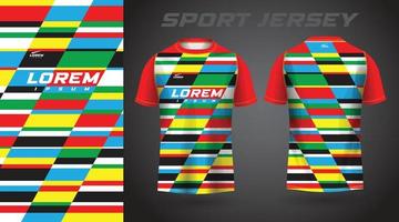 farbenfrohes Sporttrikot-Design vektor