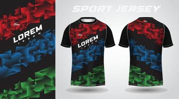 rot-blaues Hemd-Sport-Jersey-Design vektor