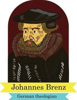 johann brenz var en tysk teolog vektor