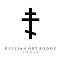 russisch-orthodoxes Vektorillustrationssymbol. christen katholizismus symbole tribal vektorsammlung frieden jesus bilder. Kreuzspiritualität, Katholizismus glauben, religiöse Illustration des Christentums vektor