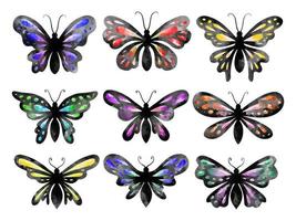 schmetterling aquarell clipart gekritzel vektor