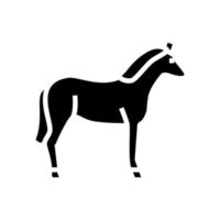Pferd Tier Glyphe Symbol Vektor Illustration