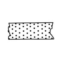 washi tejp remsa med söt design isolerad på vit bakgrund. skotsk papper klistermärke. vektor handritad illustration i doodle stil. perfekt för kort, dekorationer, logotyp.