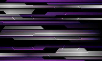 abstrakt lila silver metall svart cyber futuristisk teknik geometrisk design modern bakgrund vektor