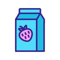 verpackter Erdbeerjoghurt Symbol Vektor Umriss Illustration