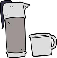 Cartoon-Doodle-Kaffee-Thermoskanne vektor