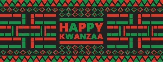 glad kwanzaa firande för sociala medier post banner vektor
