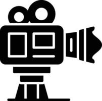 Videokamera-Glyphensymbol vektor