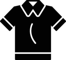 Poloshirt-Glyphe-Symbol vektor